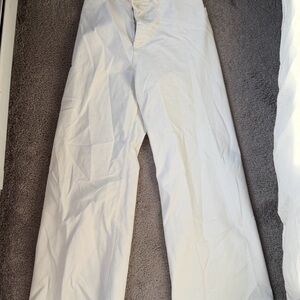 Zara White Wide-Leg Pants Size 6